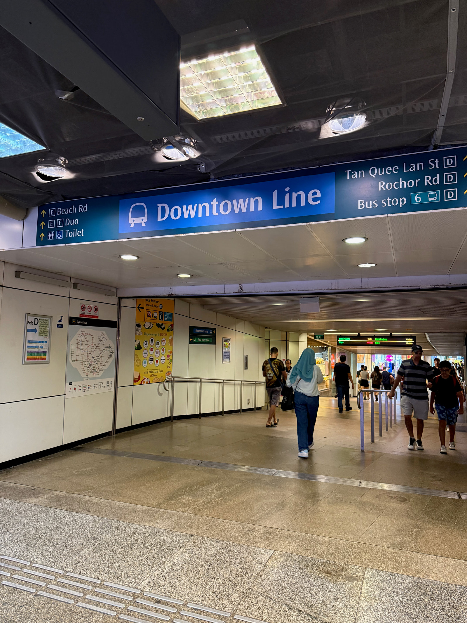 Navigate towards Downtown Line (DTL) platform if you are coming from the EWL.